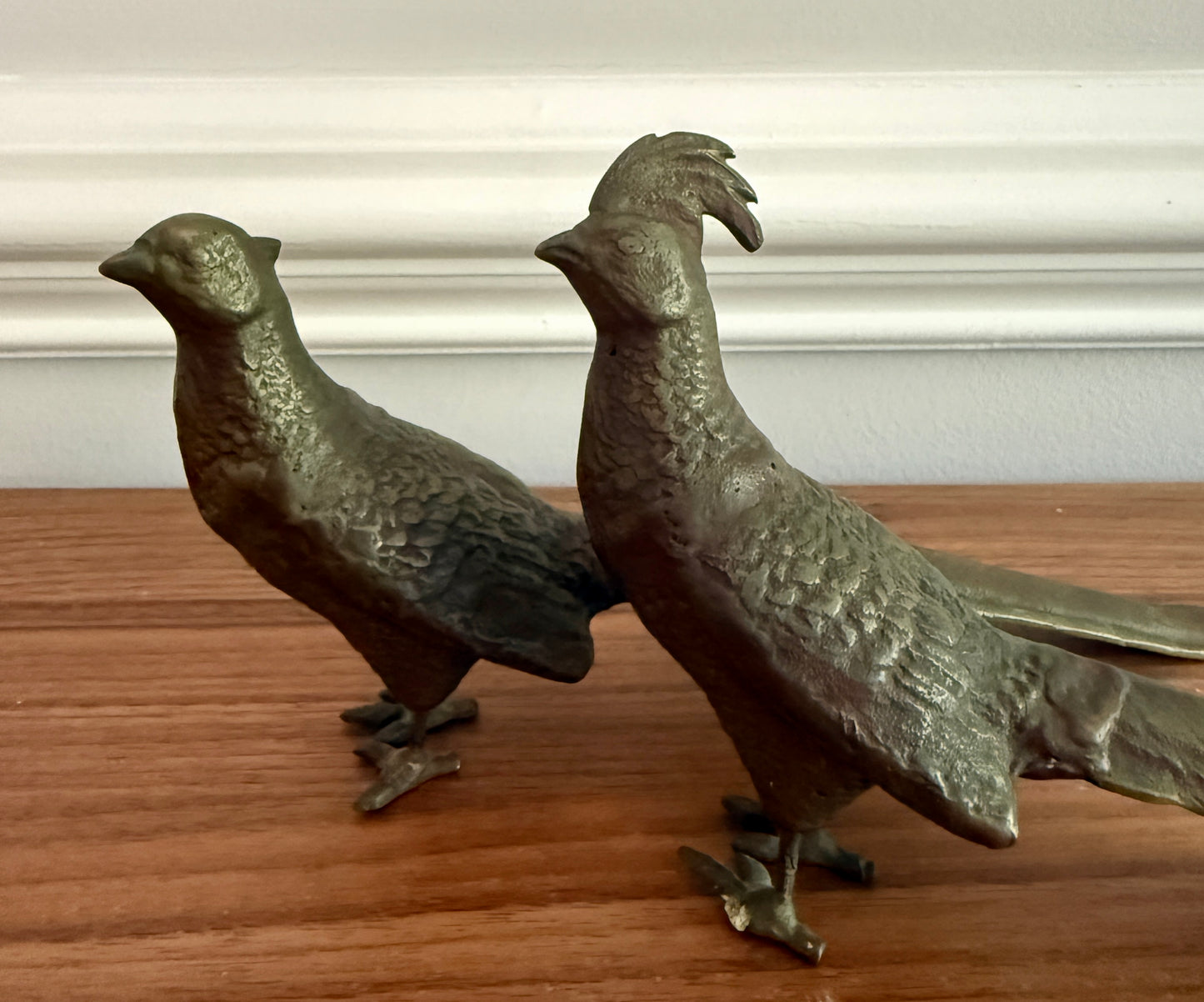 Vintage Brass Pheasant Pair