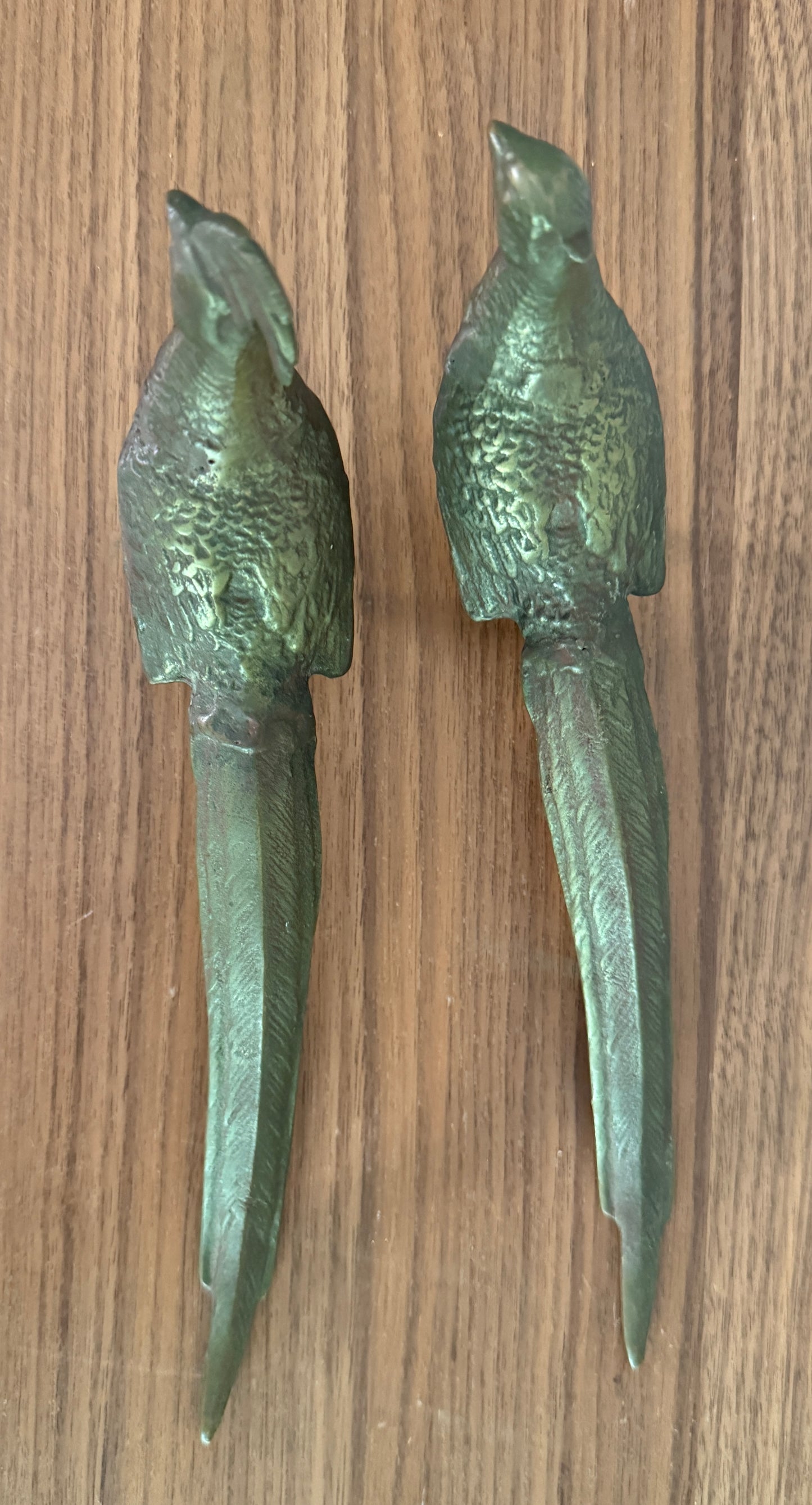 Vintage Brass Pheasant Pair