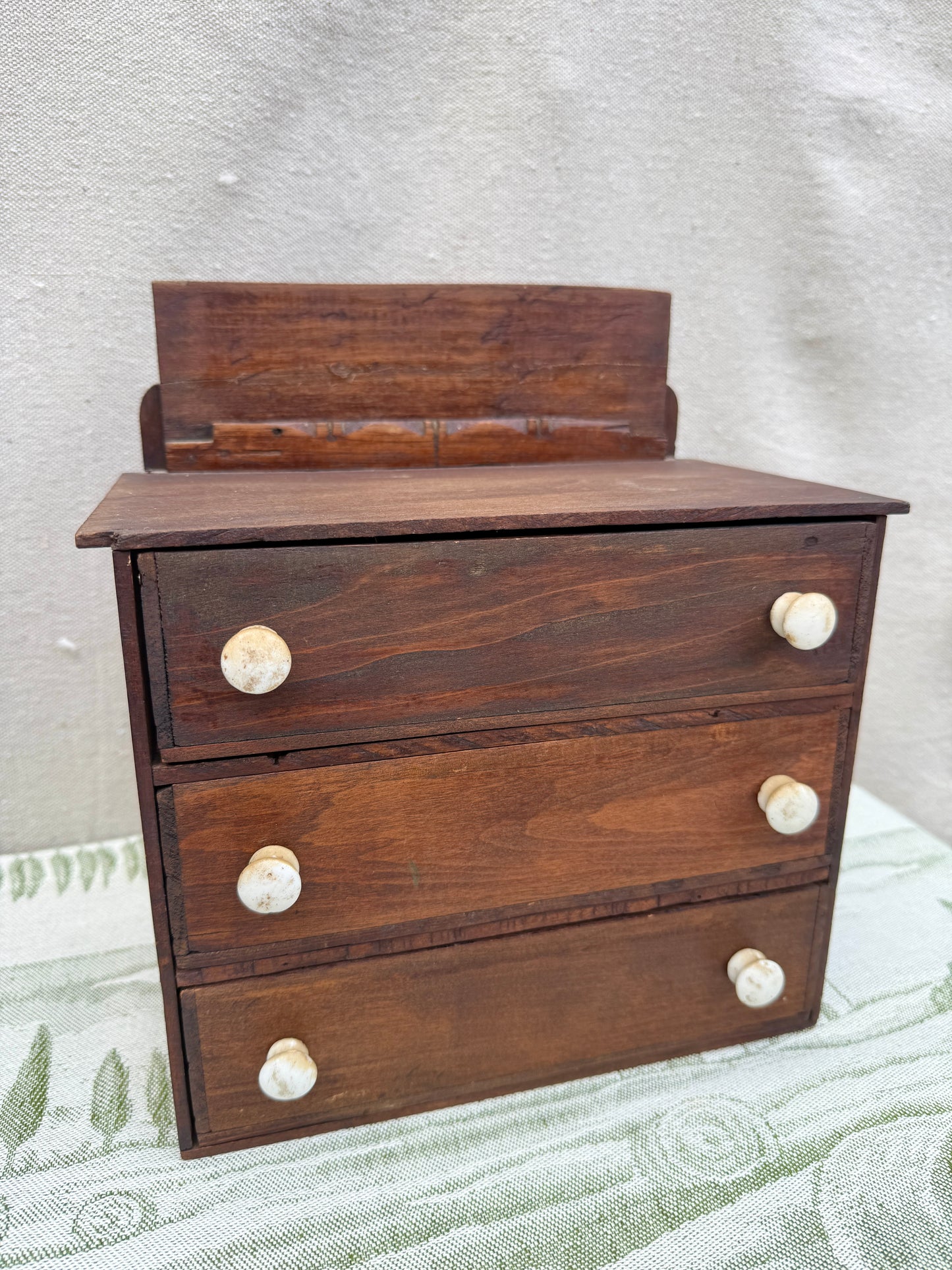 Vintage Cigar Box Wood Jewelry Box