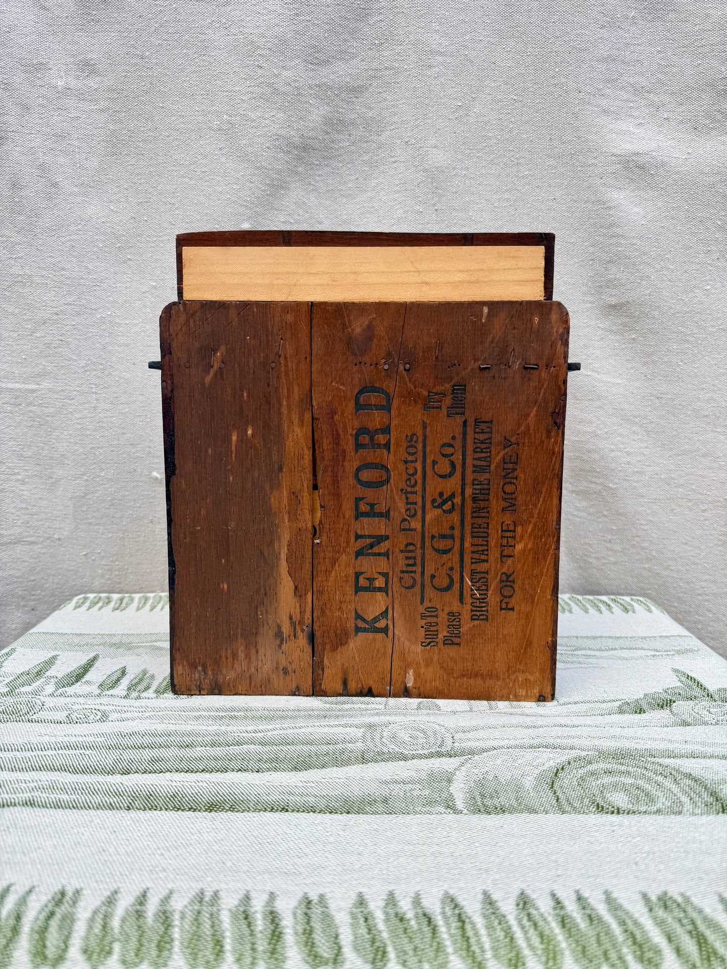 Vintage Cigar Box Wood Jewelry Box