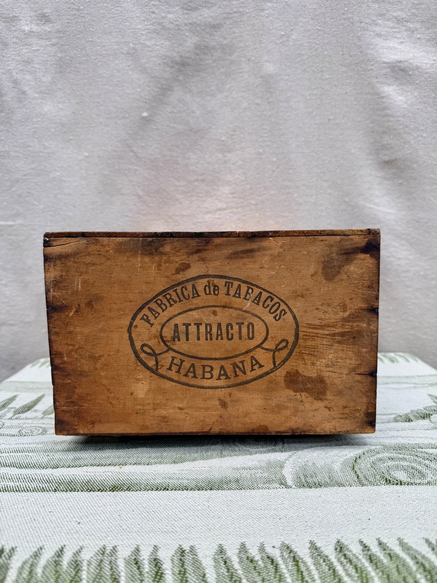 Vintage Cigar Box Wood Jewelry Box