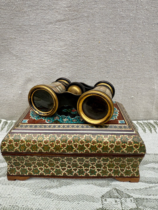 Antique Lemaire Paris mother-of-pearl opera glasses