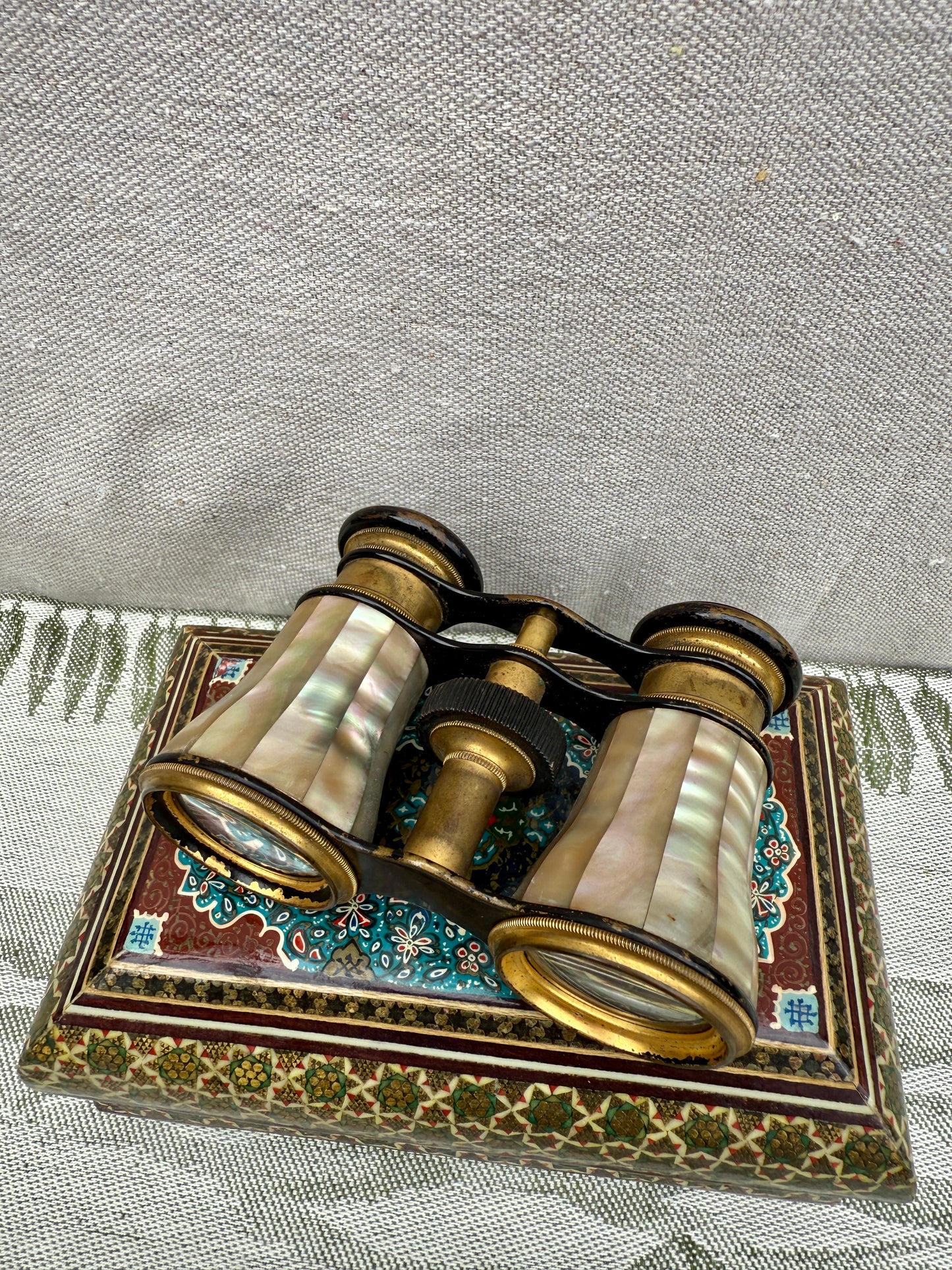 Antique Lemaire Paris Mother-of-Pearl Opera Glasses