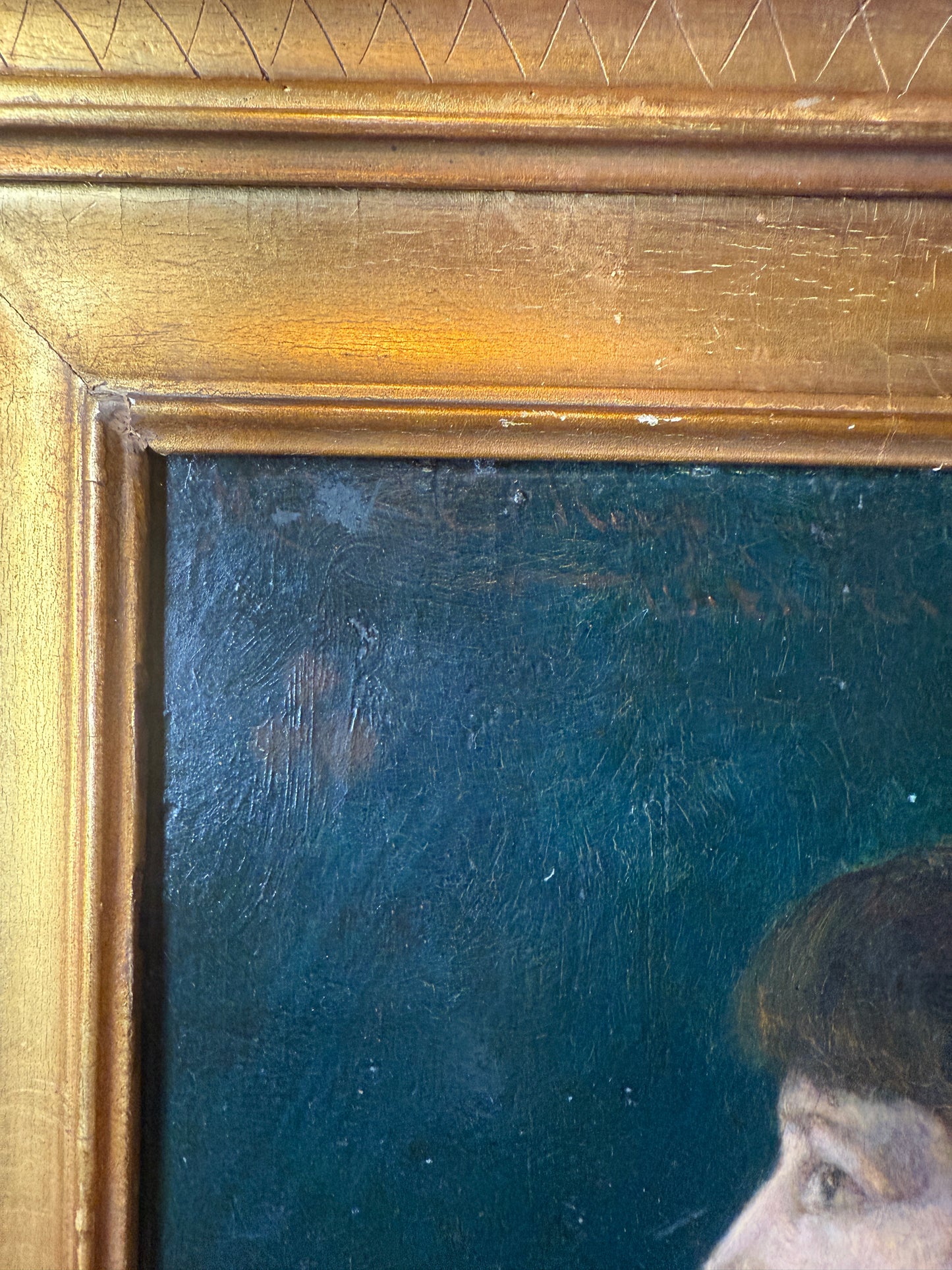 Antique portrait of woman in profile