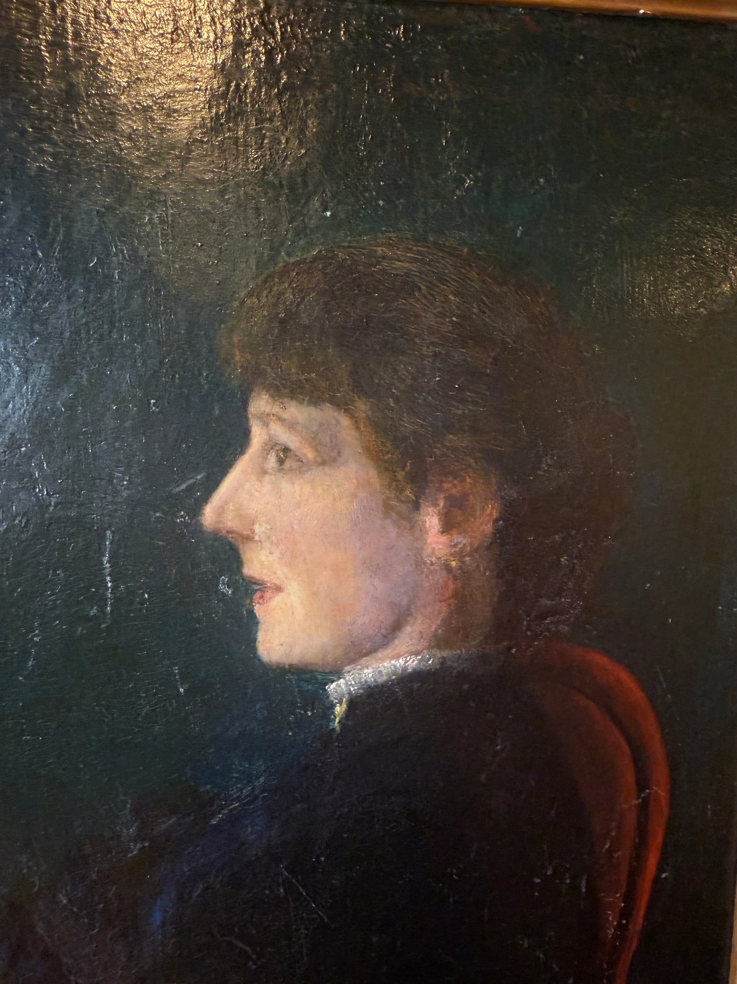 Antique portrait of woman in profile