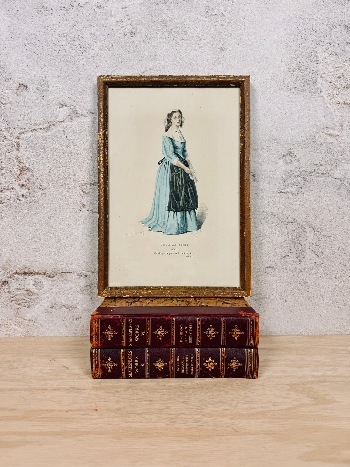 1870s French etching - L’école des Femmes