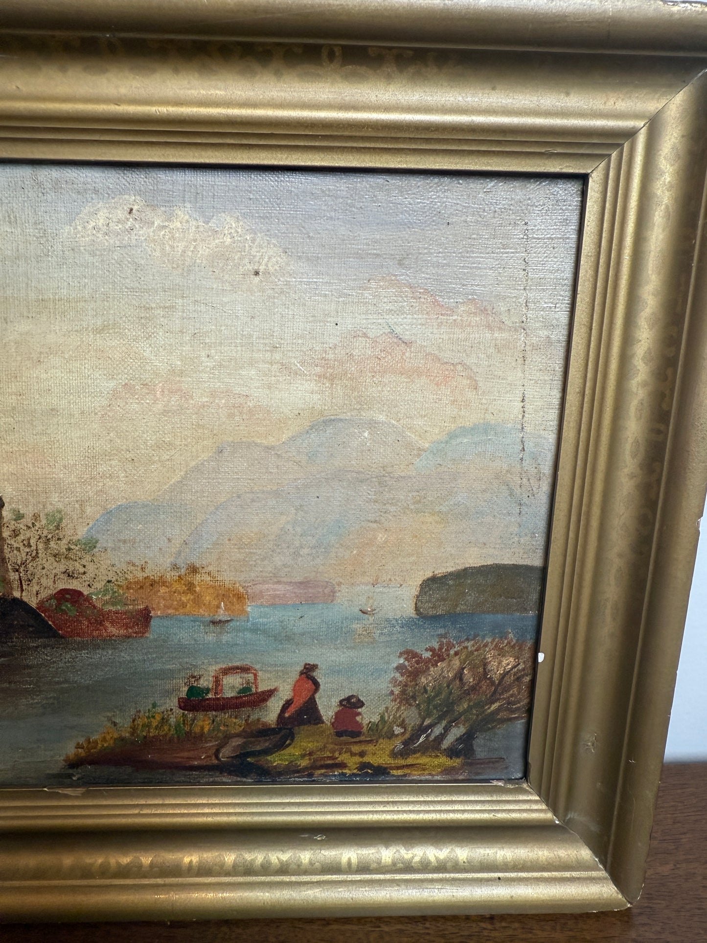 Antique landscape on European stretcher