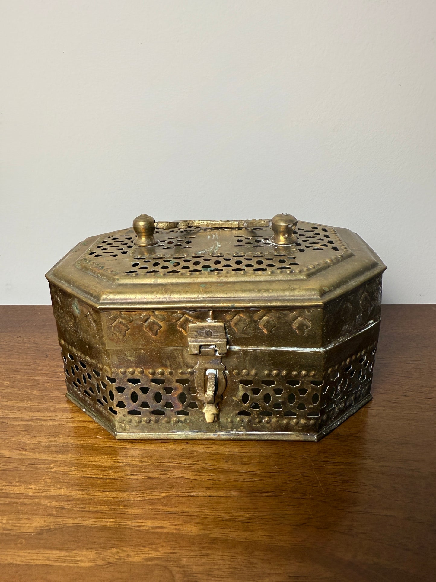 Vintage brass cricket box