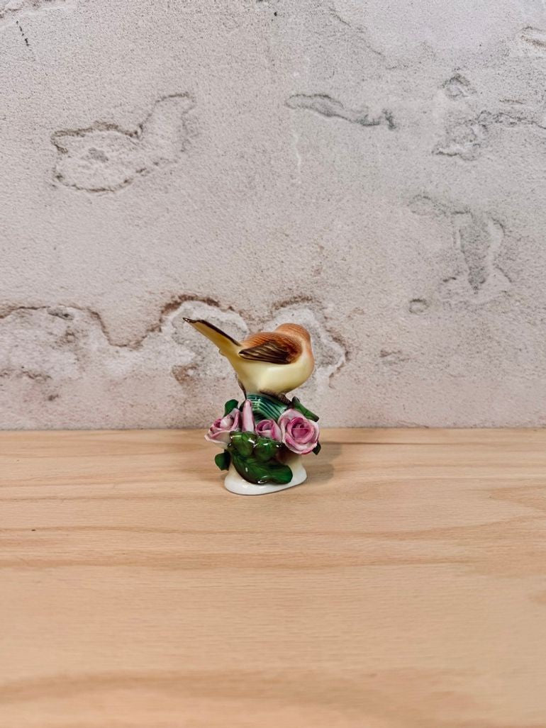 Vintage Herend bird on cherry blossom branch