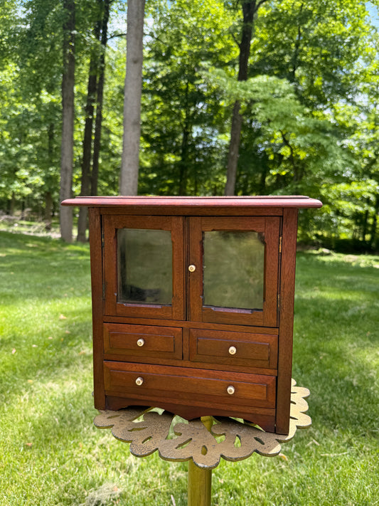 Antique salesman sample cabinet
