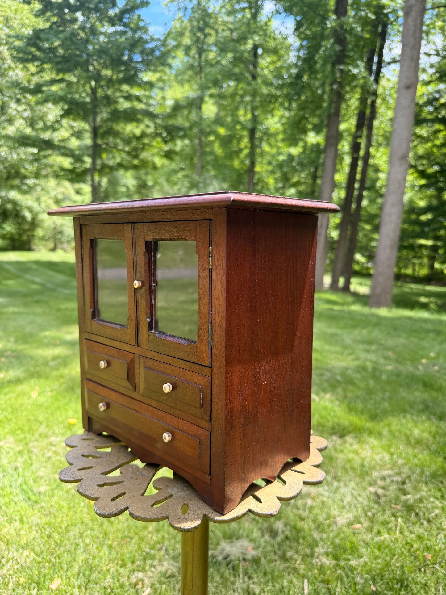 Antique salesman sample cabinet