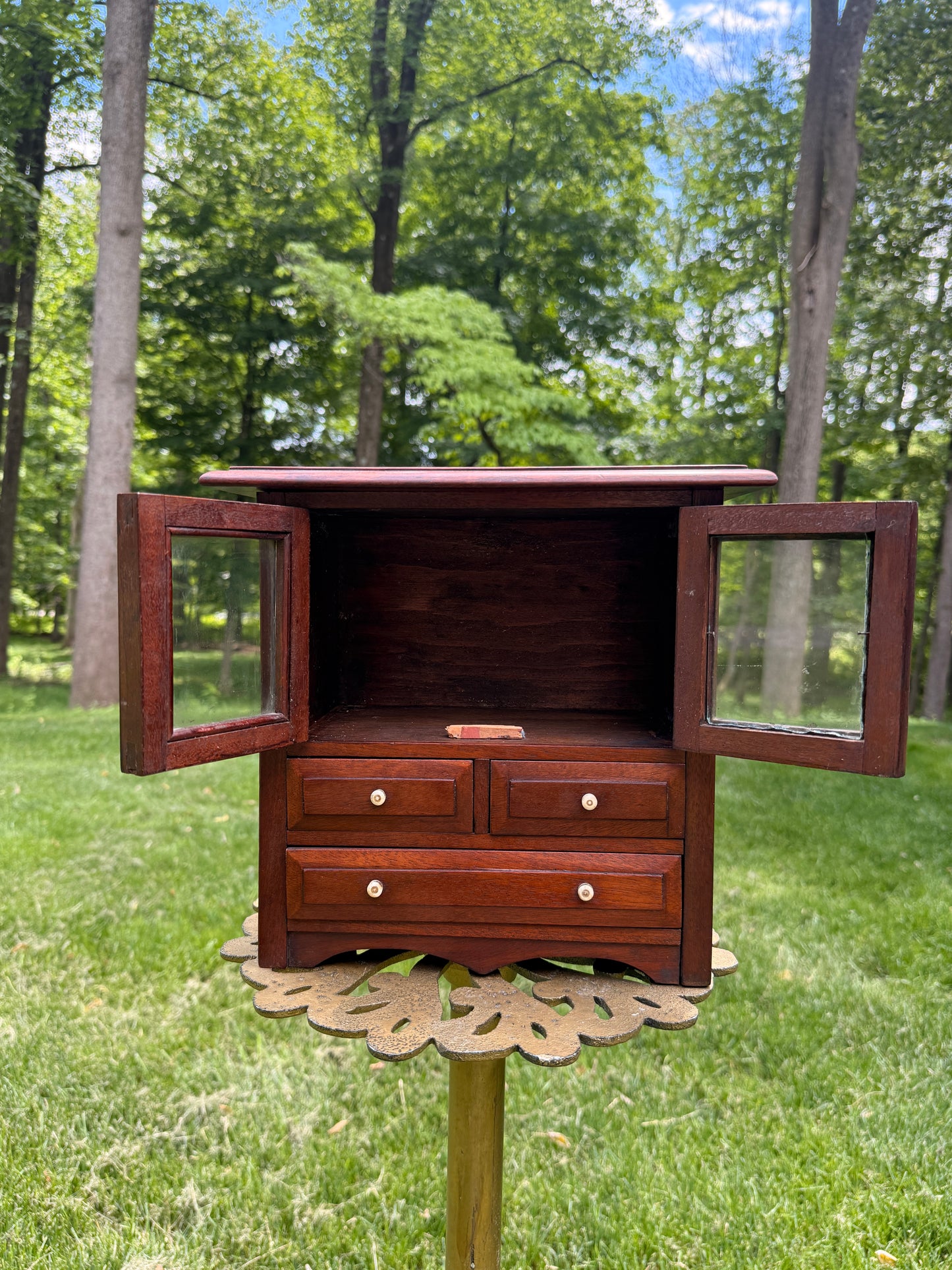 Antique salesman sample cabinet