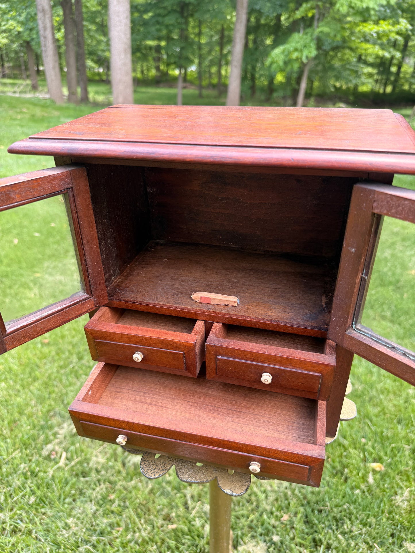 Antique salesman sample cabinet