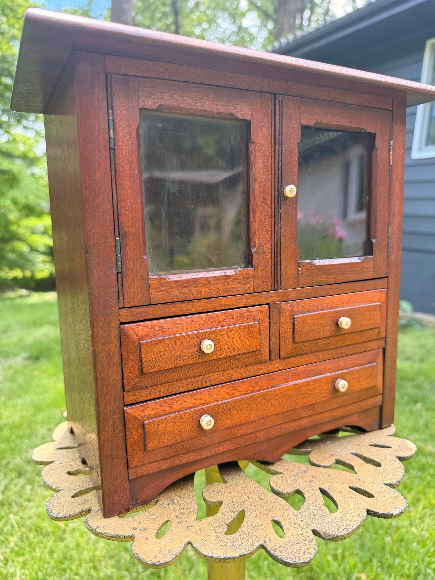 Antique salesman sample cabinet