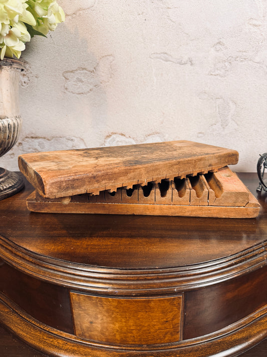 Antique wooden cigar mold, numbered 34083