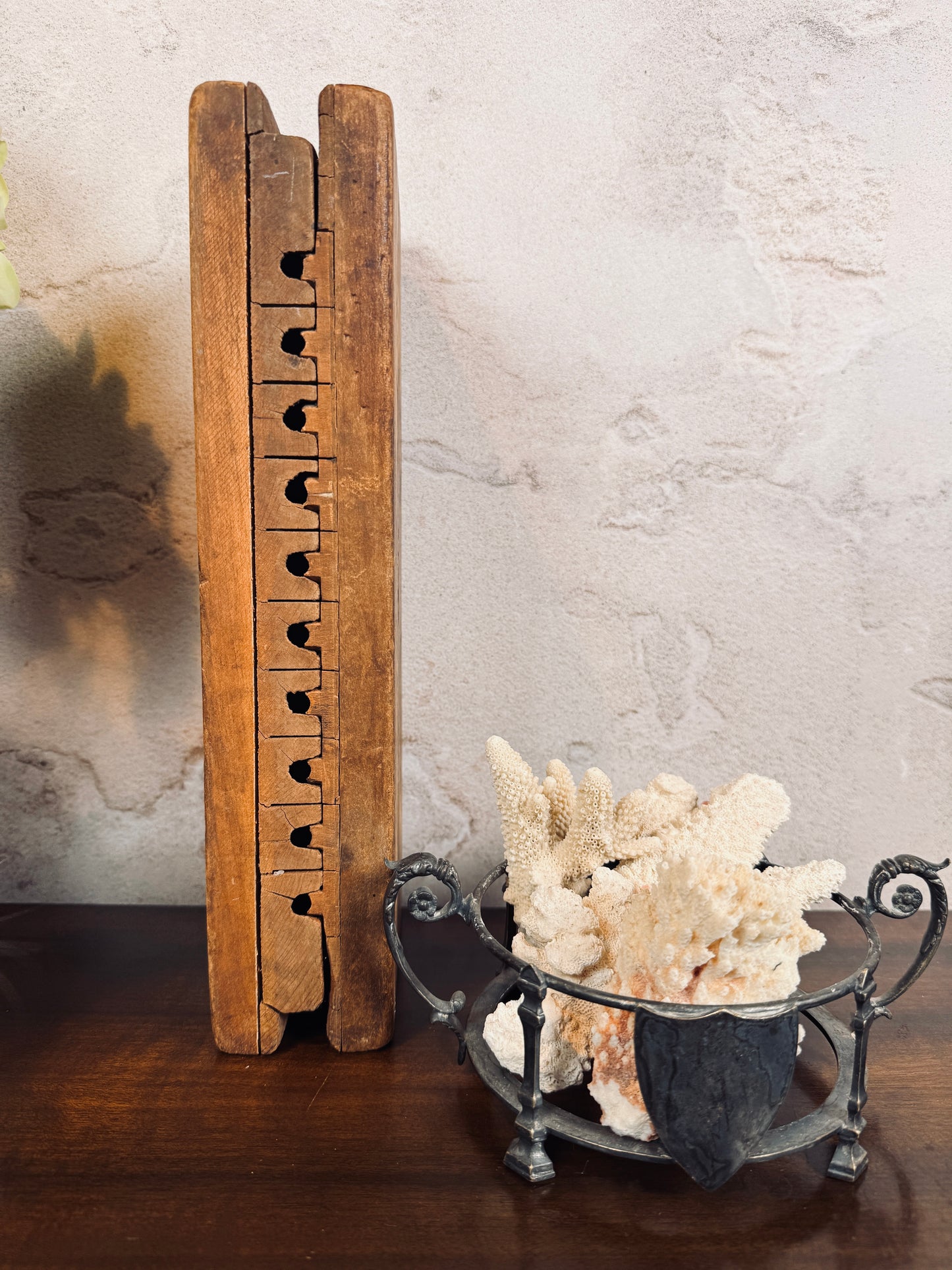 Antique wooden cigar mold, numbered 34083
