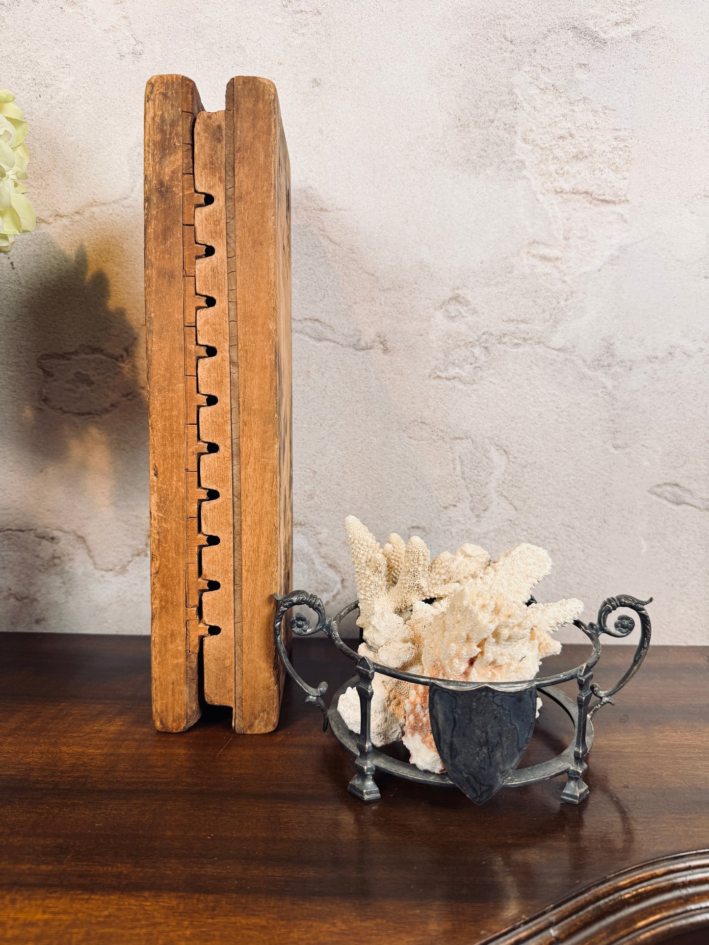 Antique wooden cigar mold, numbered 34083