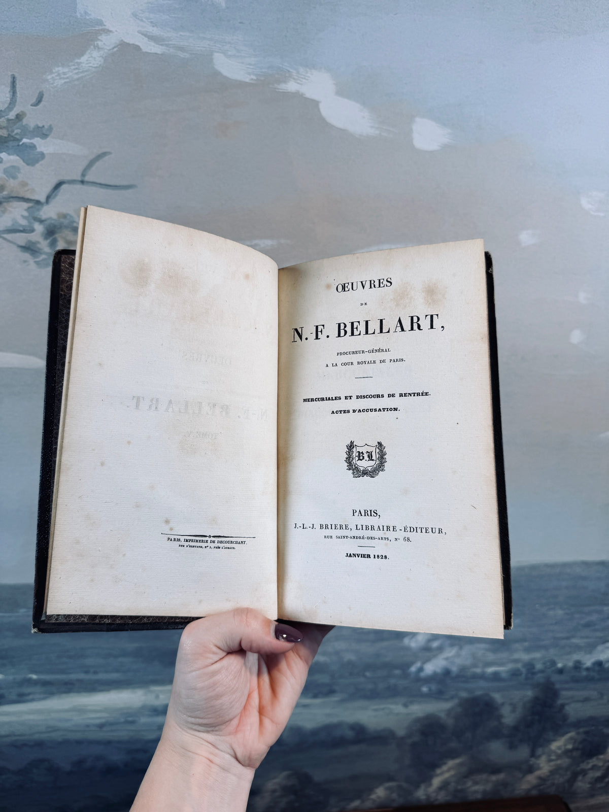 1828 "Oeuvres de N.F. Bellart" book [French]