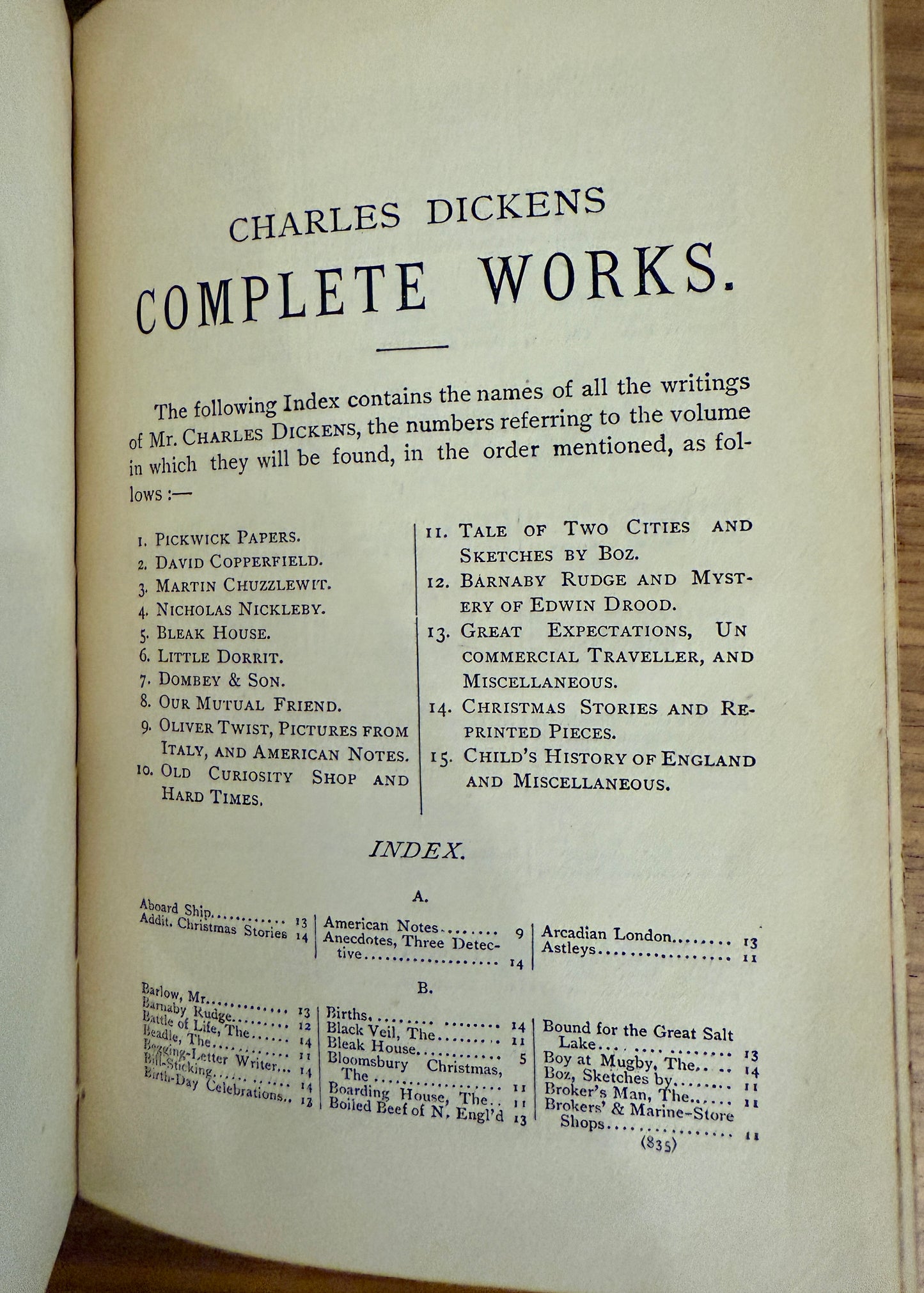 Antique Charles Dickens Works - 8 Volume Partial Set (Circa 1870-1899)