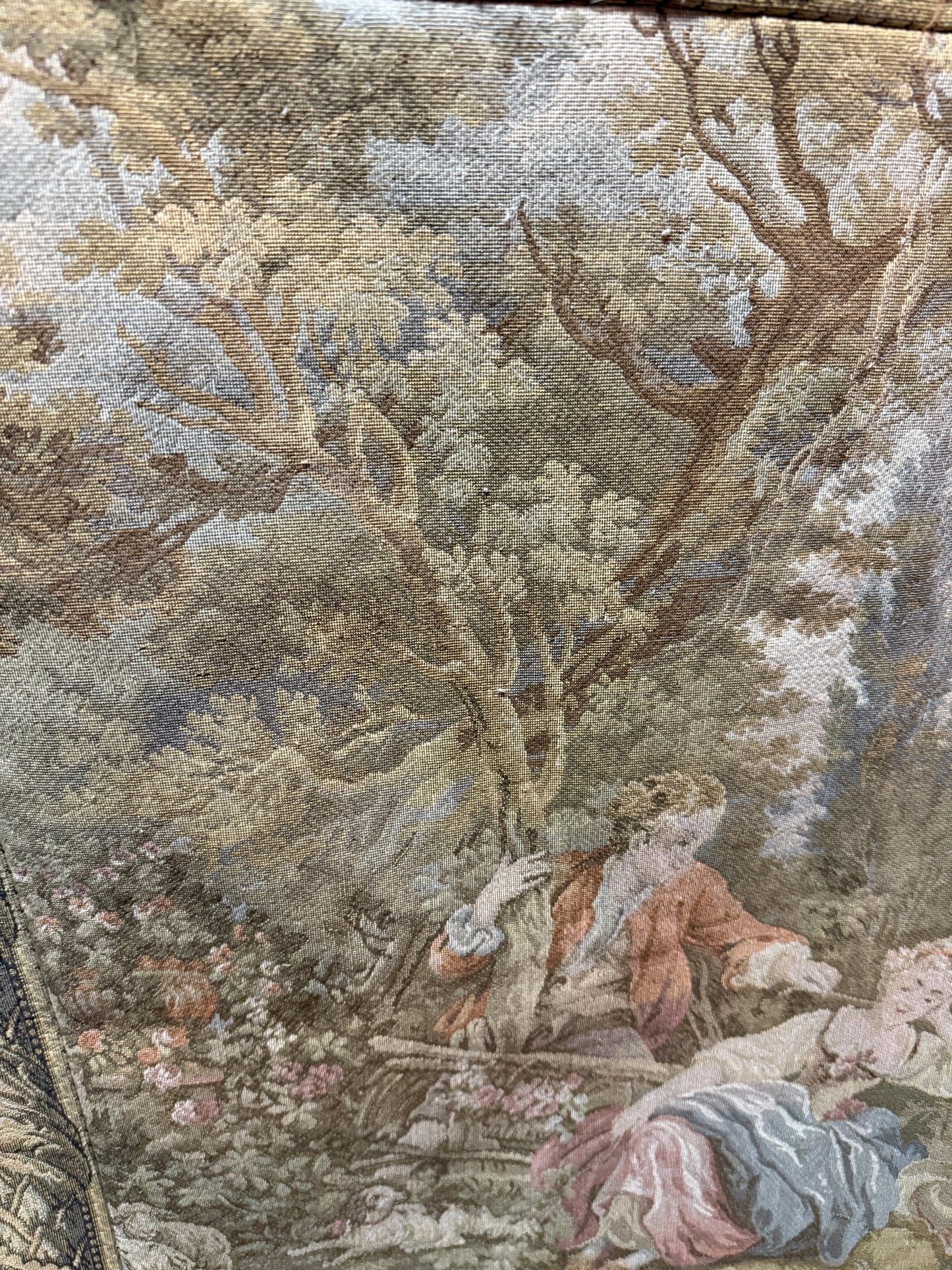Vintage French Rococo Style Tapestry