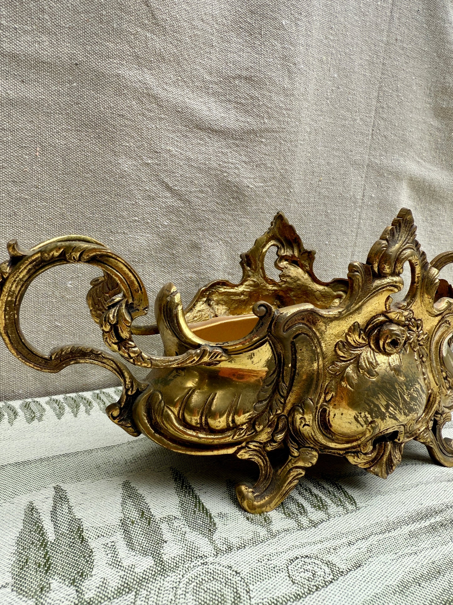 Rococo Revival Spanish Brass Jardiniere