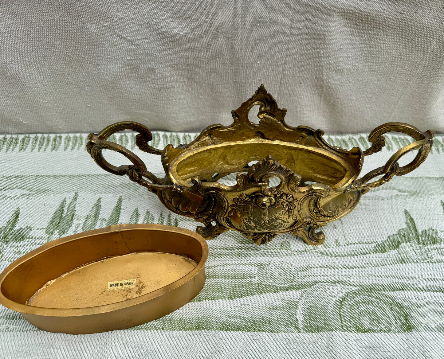 Rococo Revival Spanish Brass Jardiniere