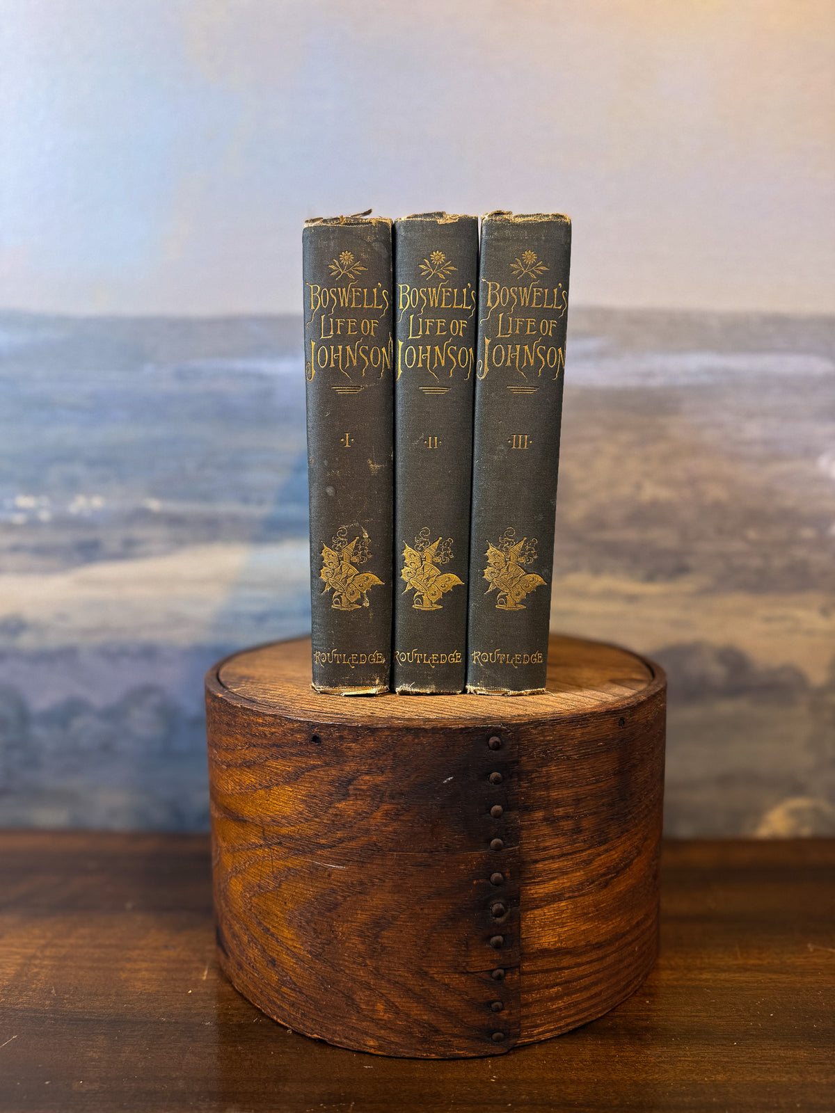 Antique Boswell's "Life of Johnson," complete 3 volumes