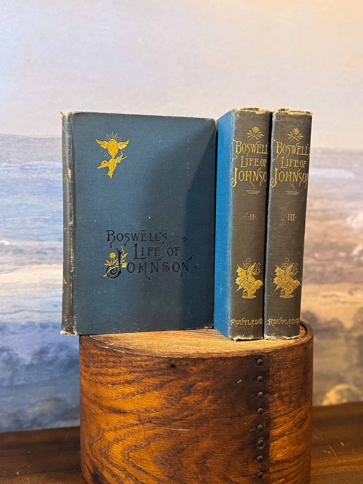 Antique Boswell's "Life of Johnson," complete 3 volumes
