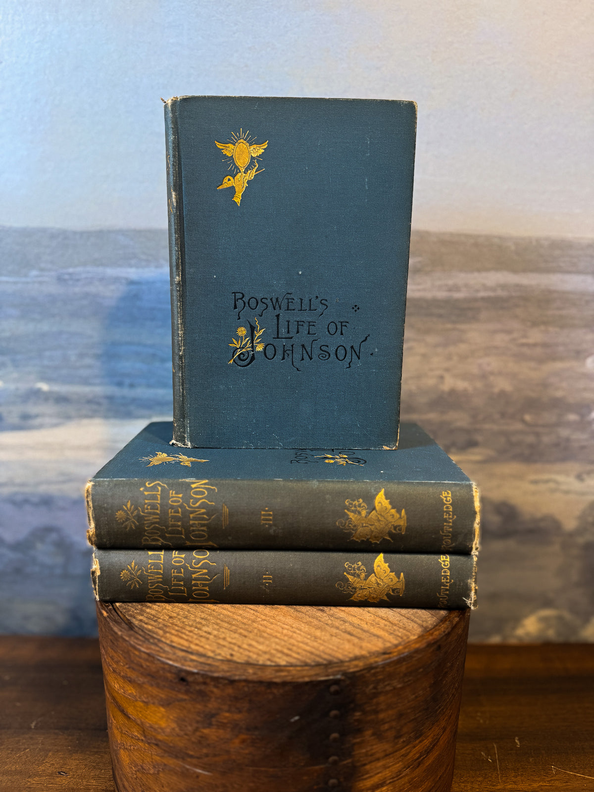 Antique Boswell's "Life of Johnson," complete 3 volumes