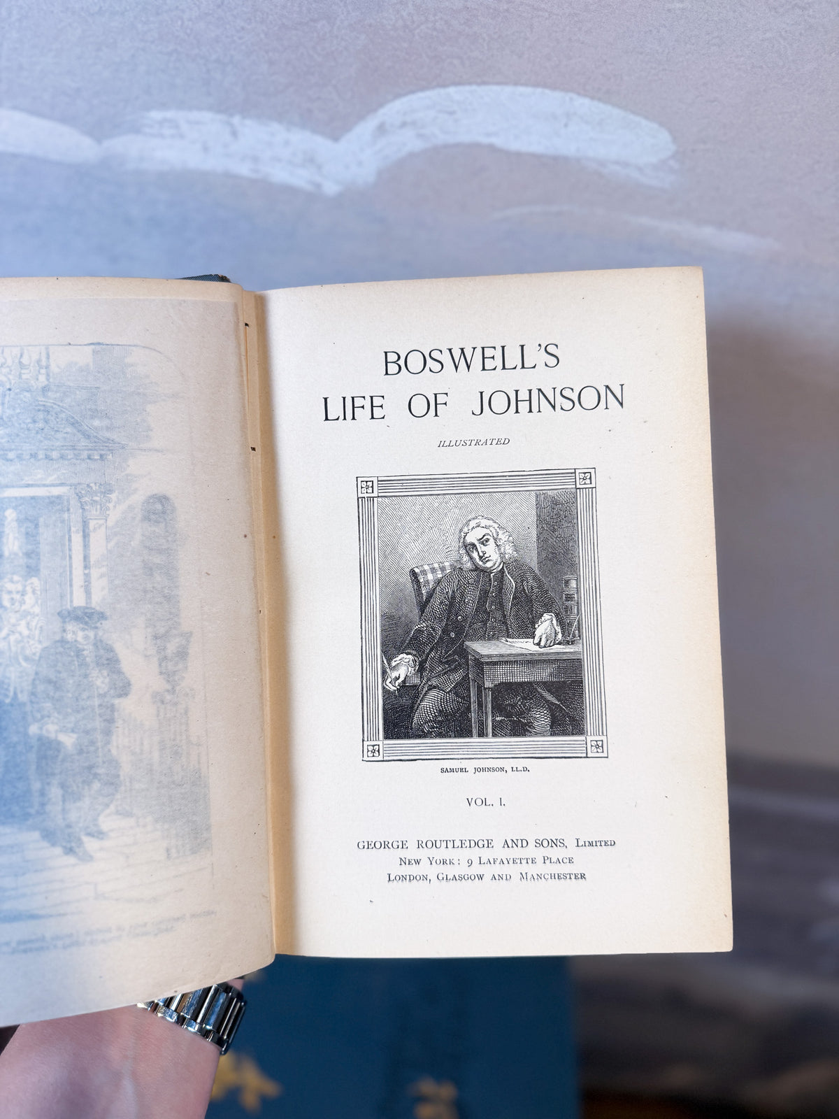 Antique Boswell's "Life of Johnson," complete 3 volumes