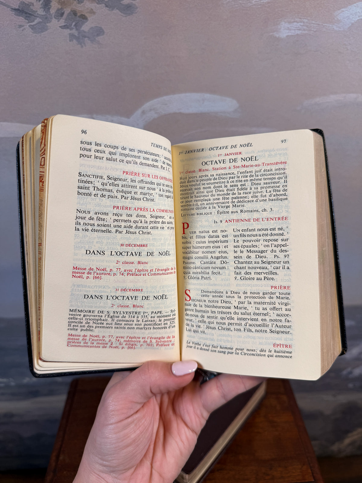 1967 "Missel quotidien vesperal" book, blue [French]