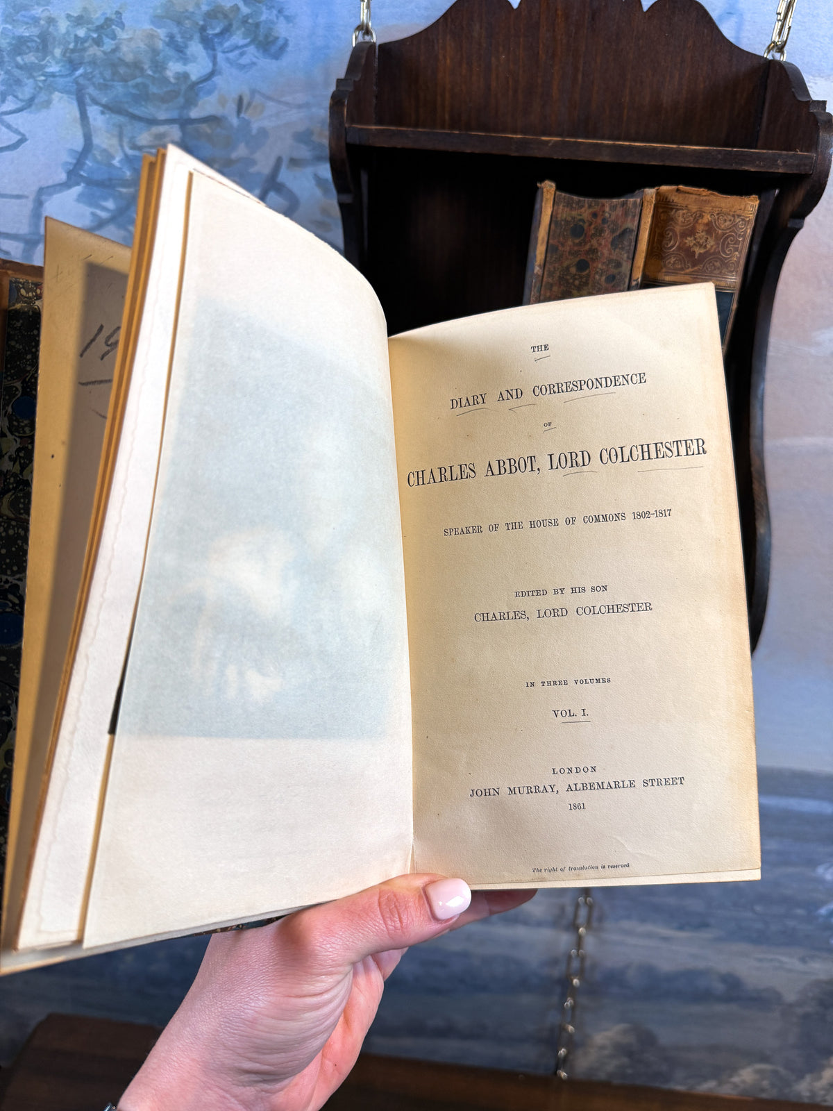 1861 "The Diary and Correspondence of Charles Abbot, Lord Colchester" set of 3 books [English]