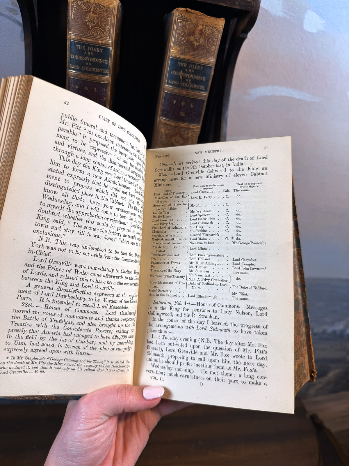 1861 "The Diary and Correspondence of Charles Abbot, Lord Colchester" set of 3 books [English]