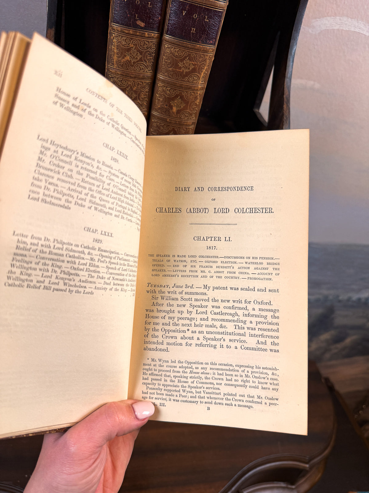 1861 "The Diary and Correspondence of Charles Abbot, Lord Colchester" set of 3 books [English]