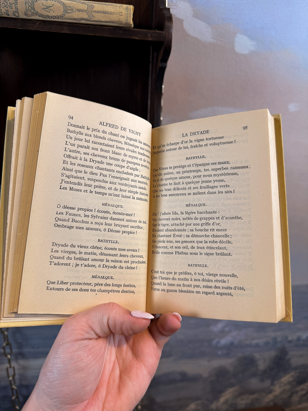 Antique French set of 2 books — Alfred de Vigny "Poésies" & Prosper Mérimée "Chronique du Règne de Charles IX" [French]