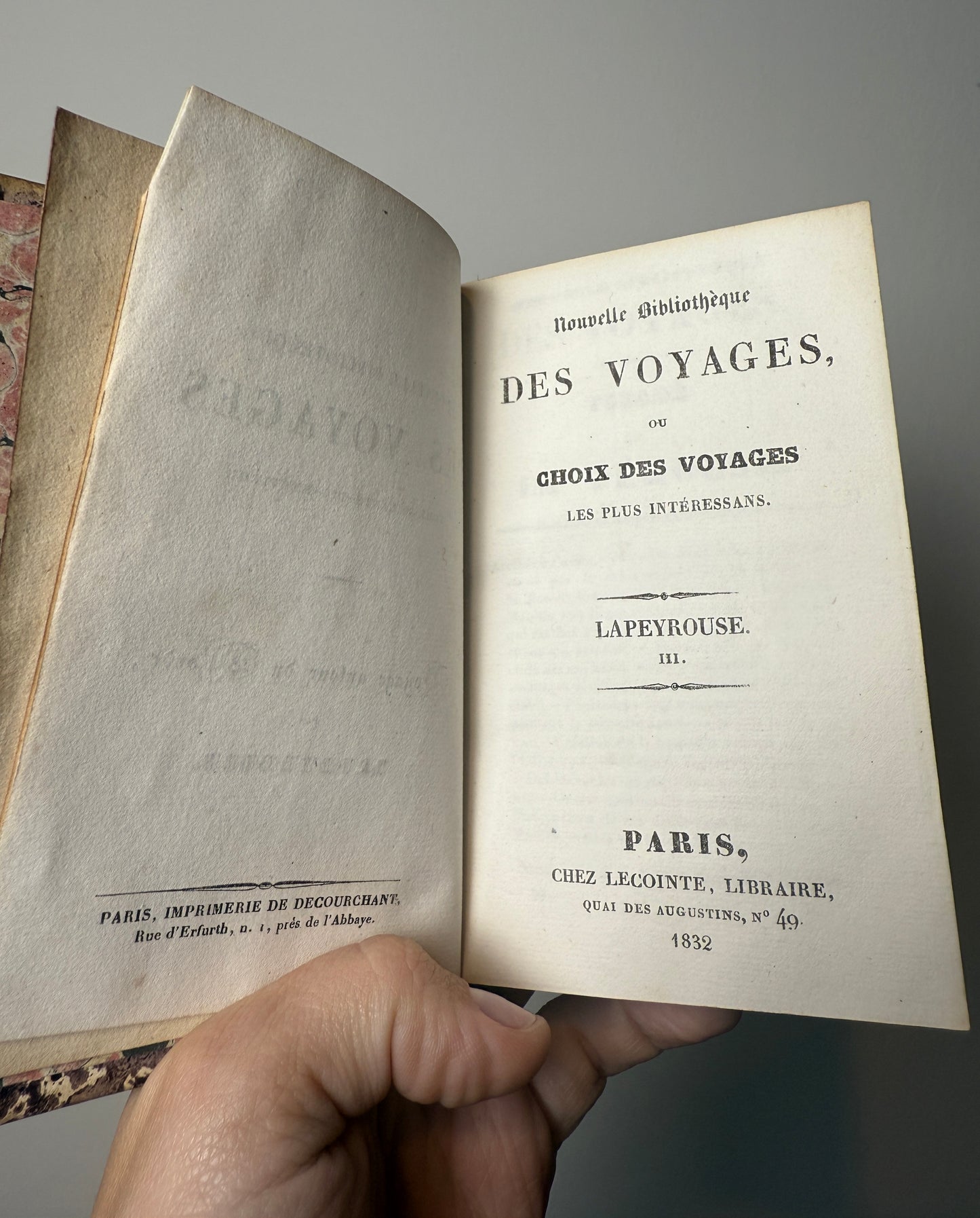 Antique French travel book "Voyage au Tour du Monde" - La Pérouse, Vol. 29, 1832