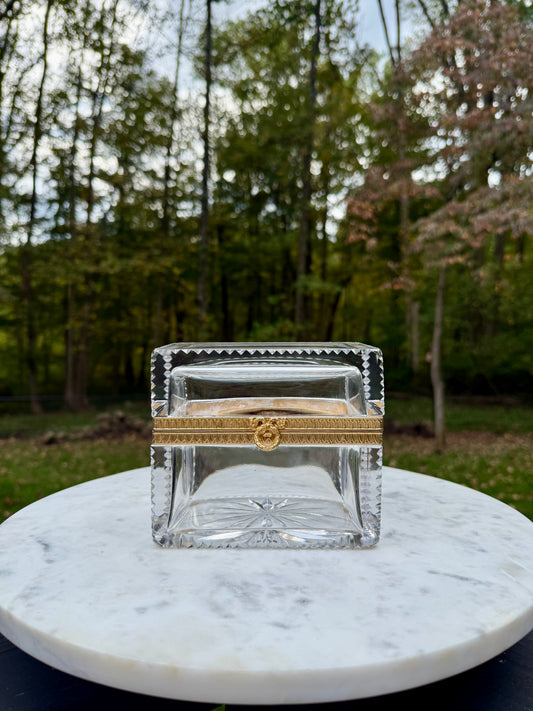 Antique crystal casket - attributed to Baccarat, circa 1880–1900