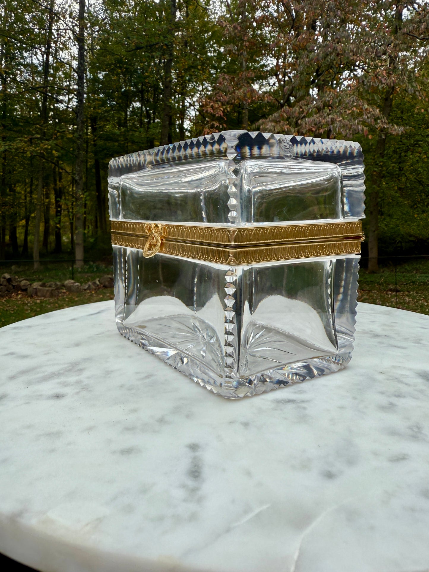 Antique crystal casket - attributed to Baccarat, circa 1880–1900