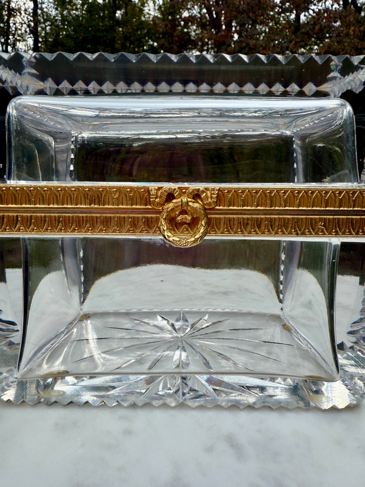 Antique crystal casket - attributed to Baccarat, circa 1880–1900
