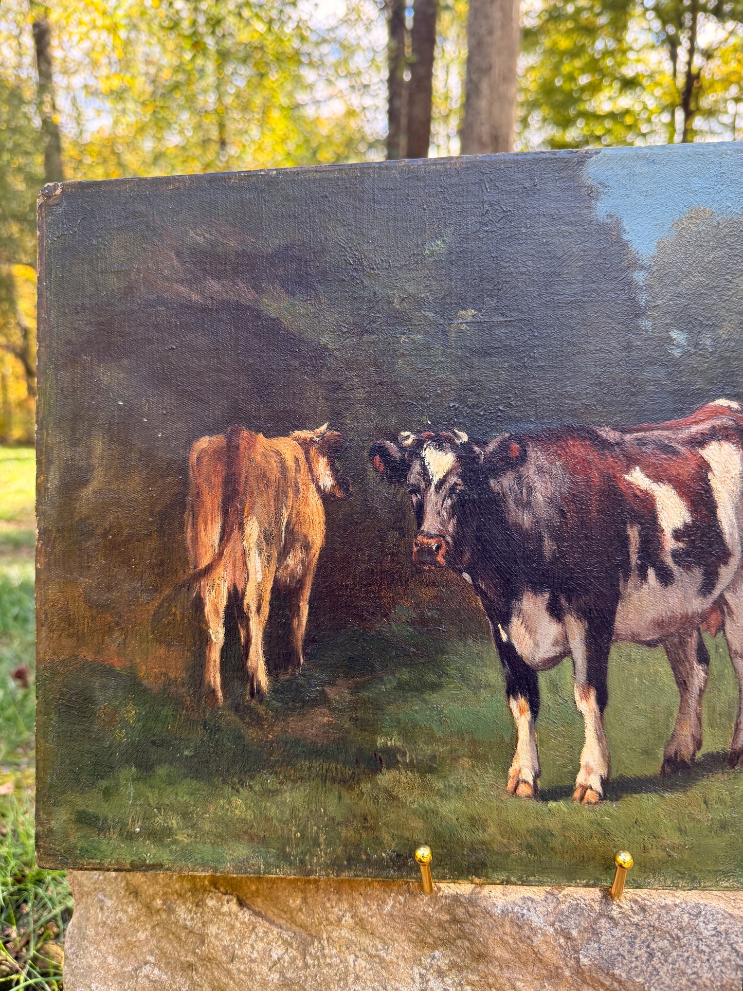 Pastoral landscape attributed to Constant Troyon (1855-1870)