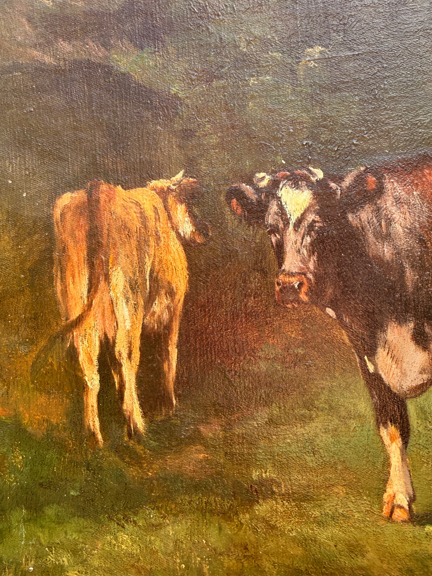 Pastoral landscape attributed to Constant Troyon (1855-1870)