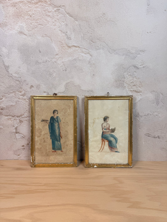 Antique hand-colored lithographs