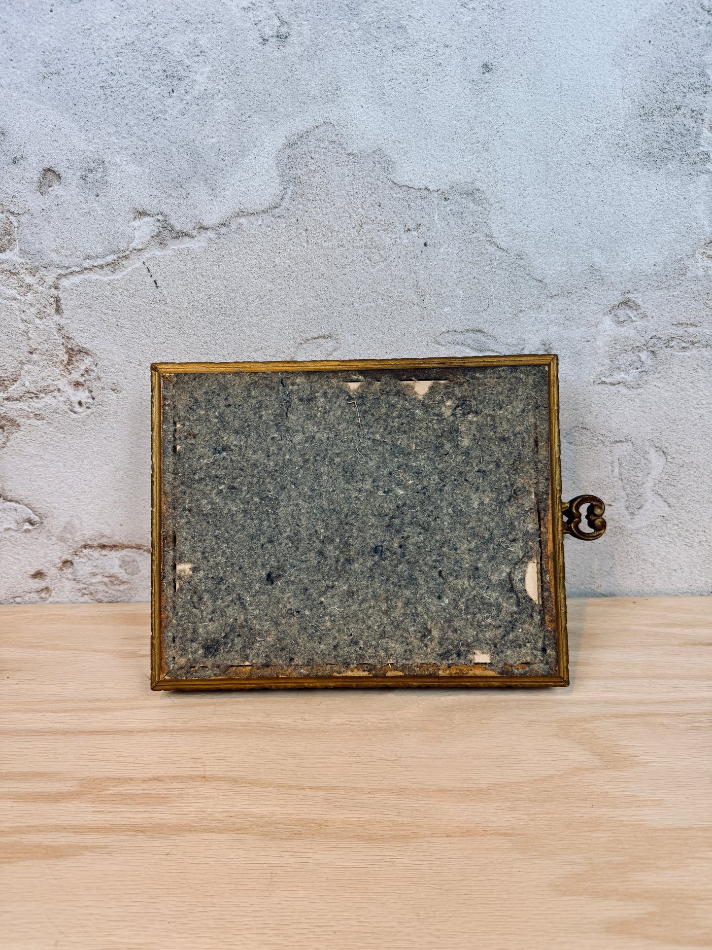 Antique jewelry box with etching