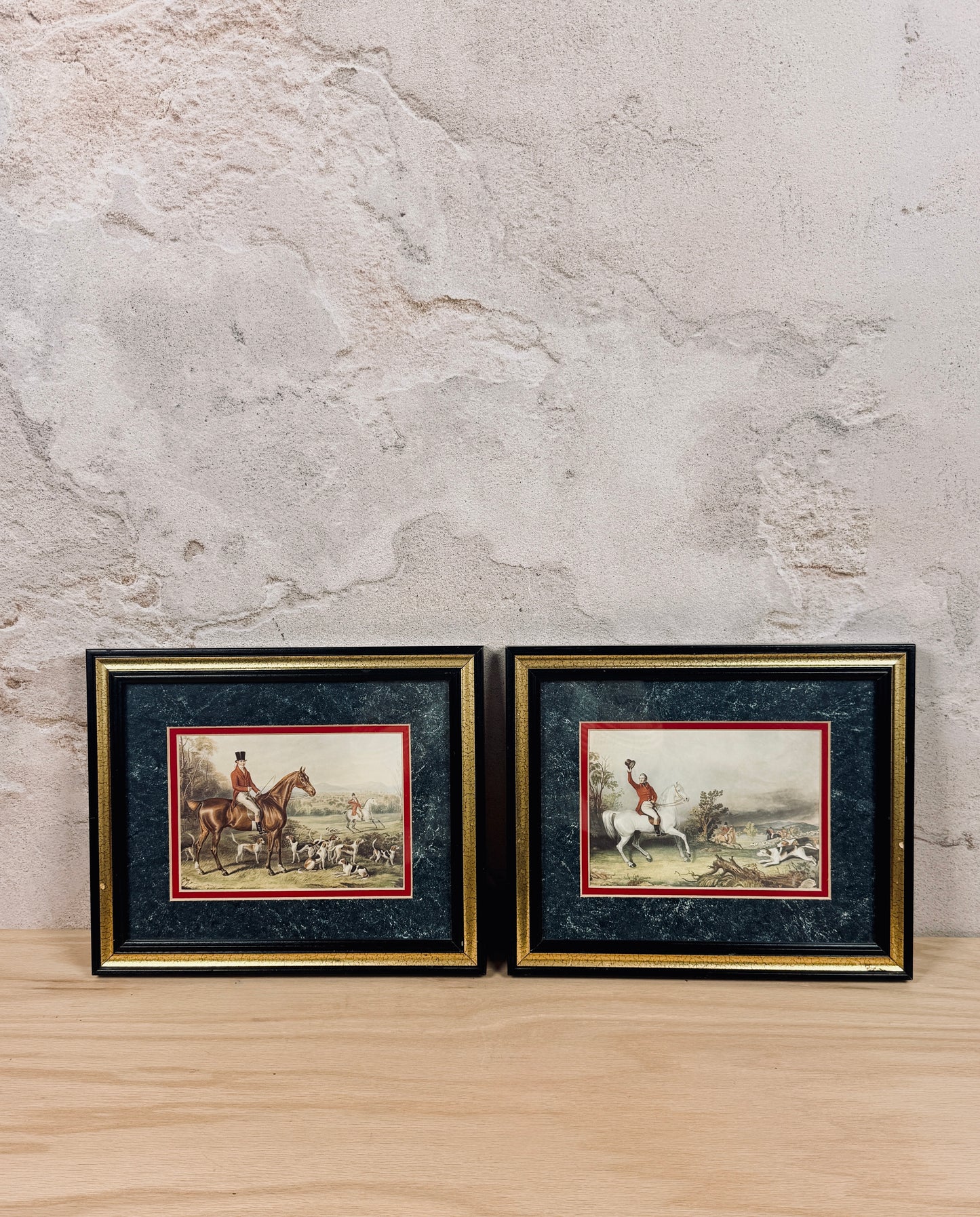 Vintage English fox hunting prints