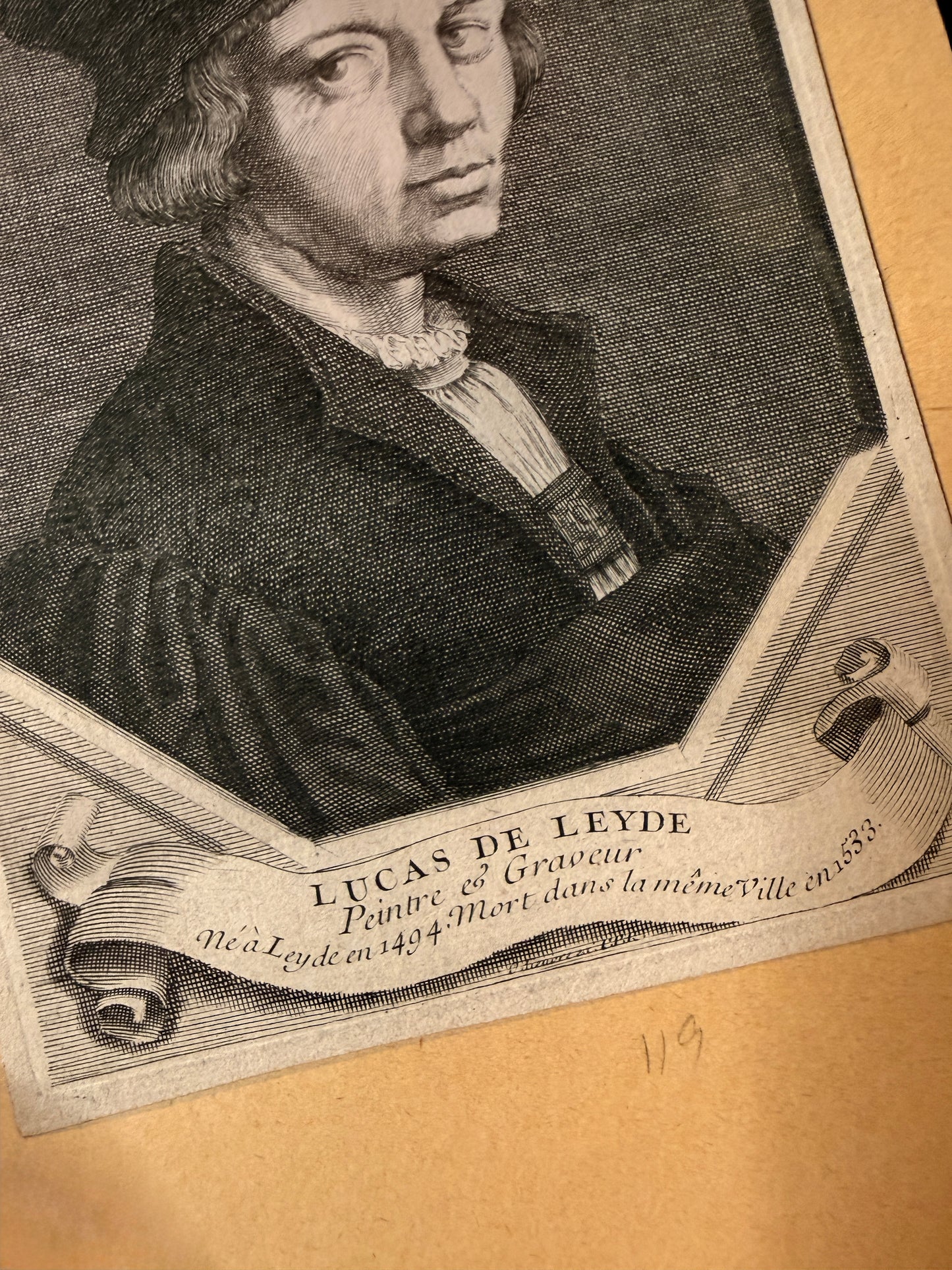 19th-century engraving of Lucas de Leyde