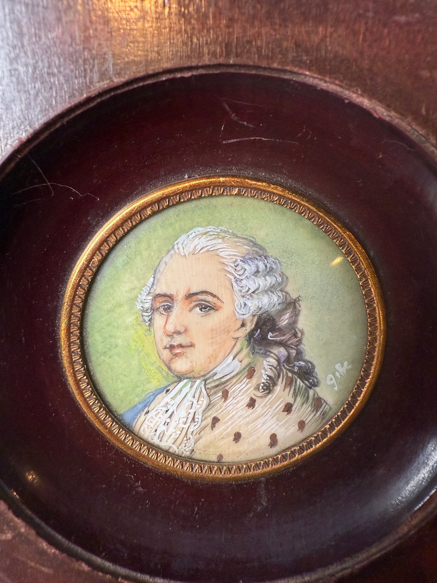 Miniature portrait of Louis XVI, oil on ivory