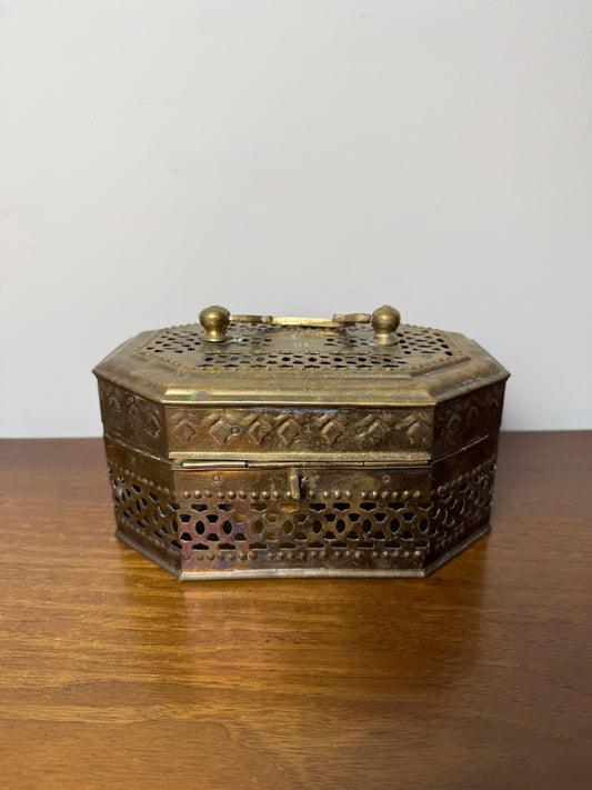 Vintage brass cricket box