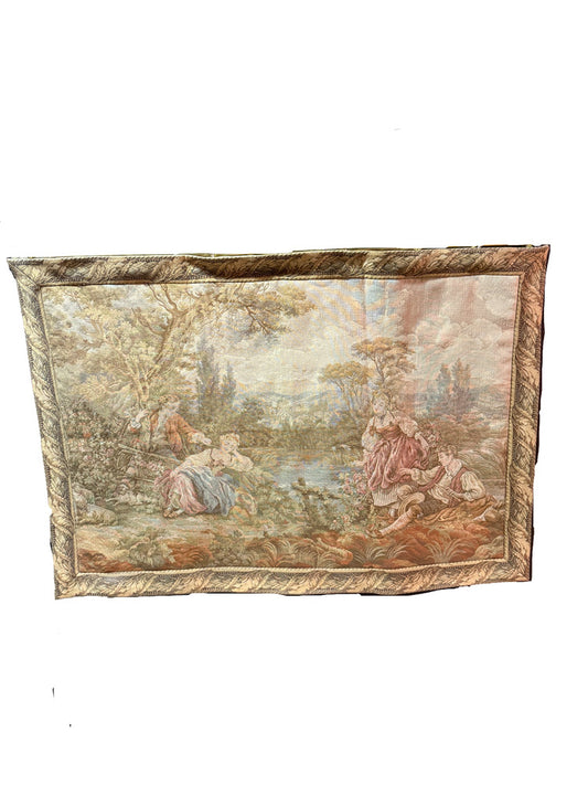 Vintage French Rococo Style Tapestry