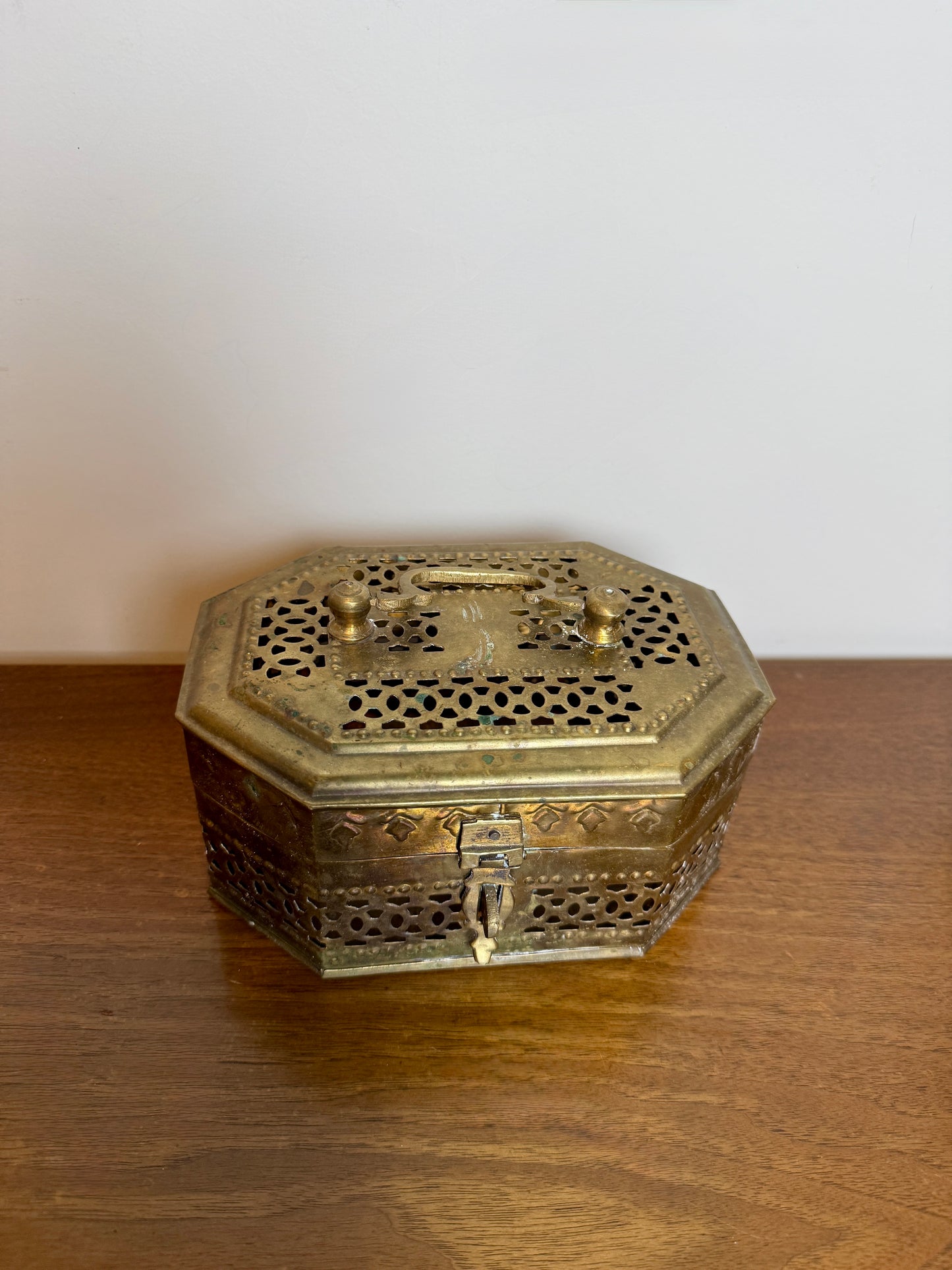Vintage brass cricket box