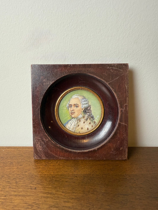 Miniature portrait of Louis XVI, oil on ivory